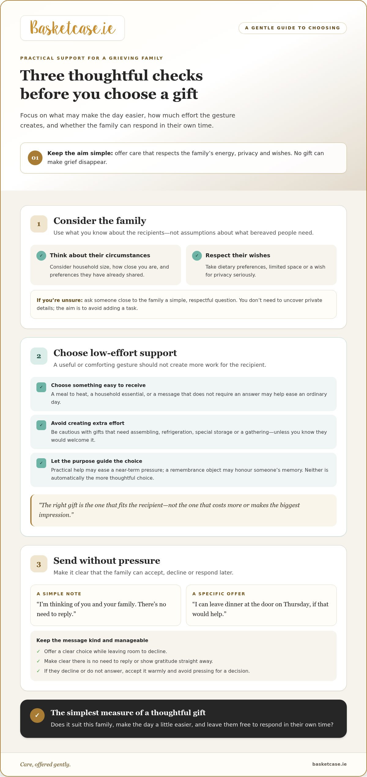 Practical Gifts for a Grieving Family: Thoughtful Ways to Help